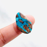 Medium Sky Blue Teardrop Bisbee Turquoise Background