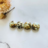 Small Royal Orange Round Treasure Mountain Turquoise, Set of 4 Background