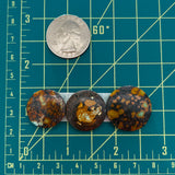 Medium Earth Brown Round Treasure Mountain, Set of 3 Dimensions