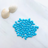 5x7mm Teardrop Sleeping Beauty Turquoise Cabochons, Set of 4