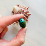 Large Ocean Blue Oval Giraffe Beads Extra