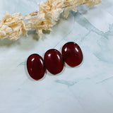 Medium Red Oval Rosarita, Set of 3 Background