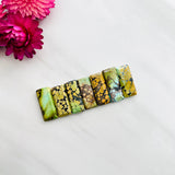 Medium Royal Orange Bar Mixed Turquoise, Set of 7 Background