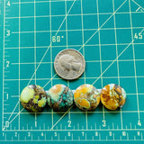 Medium Mixed Round Mixed Turquoise, Set of 4 Dimensions