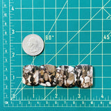 Large Pale Brown Barrel Purple Lavender Variscite, Set of 4 Dimensions