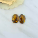 Large Royal Orange Oval Treasure Mountain Turquoise, Set of 2 Background