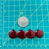 Medium Red Round Rosarita, Set of 4 Dimensions