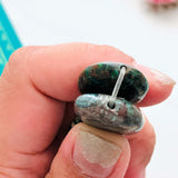 Medium Deep Green Nugget Crescent Lake, Set of 3 Dimensions