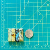 Large Mixed Bar Mixed Turquoise, Set of 4 Dimensions