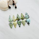 Large Mixed Shield Mixed Turquoise, Set of 10 Background