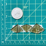 Medium Swamp Green Triangle Rosarita, Set of 6 Dimensions