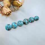 Medium Ocean Blue Round Yungai Turquoise, Set of 6 Background