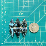 Medium Ocean Blue Teardrop Yungai Turquoise, Set of 6 Dimensions