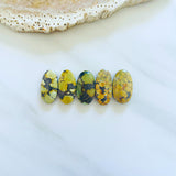 Medium Royal Orange Oval Treasure Mountain Turquoise, Set of 5 Background