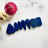 Large Deep Blue Mixed Lapis Lazuli, Set of 8 Background