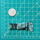 Large Deep Blue Mixed Crescent Lake Variscite, Set of 6 Dimensions