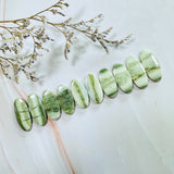 Medium Lime Green Oval Green Serpentine Serpentine, Set of 10 Background