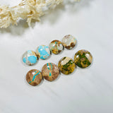 Medium Mixed Round Royston Turquoise, Set of 8 Background