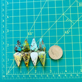 Medium Mixed Teardrop Mixed Turquoise, Set of 8 Dimensions