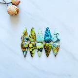 Large Mixed Teardrop Mixed Turquoise, Set of 10 Background