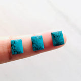 6x8mm Rectangle Yungai Turquoise Cabochons, Set of 2