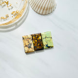 Large Royal Orange Bar Treasure Mountain Turquoise, Set of 3 Background