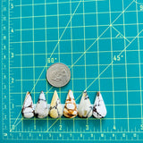 Large Earth Brown Teardrop Purple Lavender Variscite, Set of 6 Dimensions