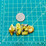 Large Royal Orange Mixed Treasure Mountain Turquoise, Set of 4 Dimensions