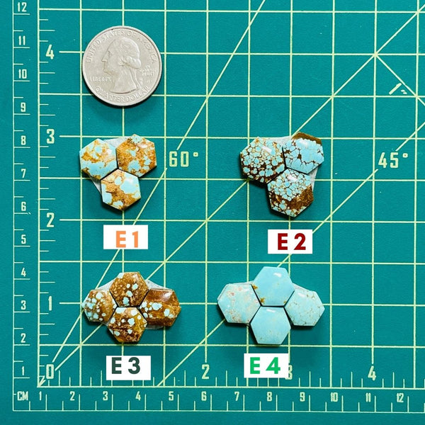 3. Small Hexagon Number 8, Set of 4 - 072523