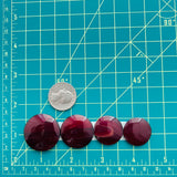 Large Red Round Rosarita, Set of 4 Dimensions