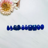 Small Deep Blue Mixed Lapis Lazuli, Set of 10 Background