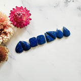 Small Deep Blue Mixed Lapis Lazuli, Set of 8 Background