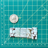 Large Faint Blue Bar Sand Hill Turquoise, Set of 5 Dimensions