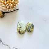 Large Royal Orange Oval Crescent Lake Variscite, Set of 2 Background