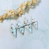 Medium Faint Blue Triangle Sand Hill Turquoise, Set of 8 Background