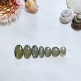 Medium Swamp Green Oval Rosarita, Set of 7 Background