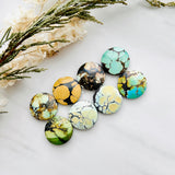 Medium Mixed Round Mixed Turquoise, Set of 8 Background