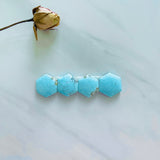 Medium Sky Blue Hexagon Sand Hill Turquoise, Set of 4 Background
