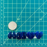 Small Deep Blue Mixed Lapis Lazuli, Set of 8 Dimensions