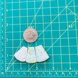 Large Faint Blue Petal Sand Hill Turquoise, Set of 3 Dimensions