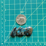 Medium Ocean Blue Mixed Yungai Turquoise, Set of 3 Dimensions
