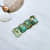 Large Sea Green Barrel Crescent Lake Variscite, Set of 4 Background