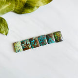 Medium Mixed Bar Mixed Turquoise, Set of 6 Background