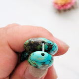 Medium Ocean Blue Nugget Treasure Mountain, Set of 3 Dimensions