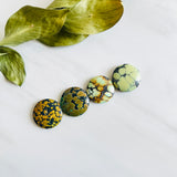 Large Royal Orange Round Treasure Mountain Turquoise, Set of 4 Background