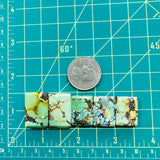 Medium Mixed Bar Mixed Turquoise, Set of 6 Dimensions