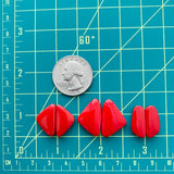 Medium Red Mixed Rosarita Agate, Set of 6 Dimensions