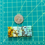 Large Mixed Bar Mixed Turquoise, Set of 5 Dimensions