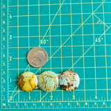 Medium Mixed Round Mixed Turquoise, Set of 3 Dimensions