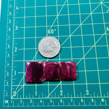 Medium Purple Bar Spiny Oyster, Set of 3 Dimensions